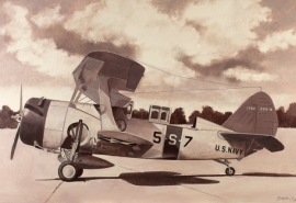 John Baeder - Curtiss SBC-4